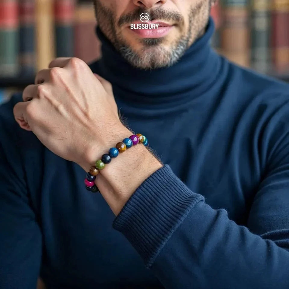 Nebula Multicolor Tiger's Eye Bracelet - Wonder, Intuition, Focus