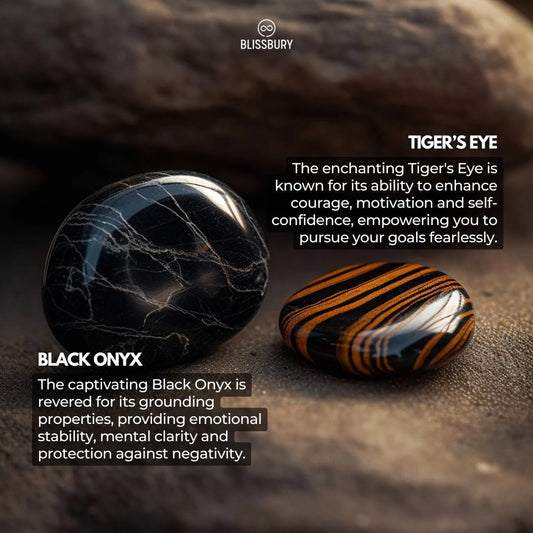 Tiger's Eye & Black Onyx Bracelet - Courage, Protection, Balance