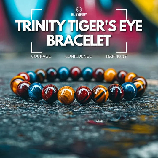Trinity Tigerauge Armband - Mut, Zuversicht, Harmonie