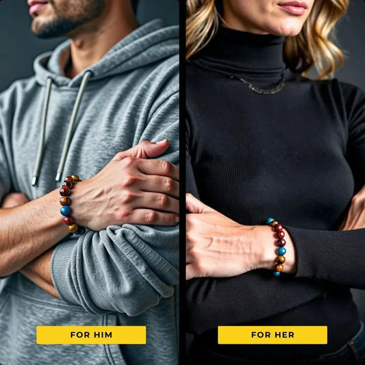 Trinity Tiger's Eye Bracelet - Courage, Confidence, Harmony