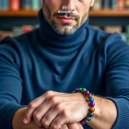 Nebula Multicolor Tiger's Eye Bracelet - Wonder, Intuition, Focus