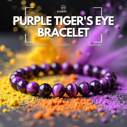 Purple Tiger's Eye Bracelet - Tranquility, Clarity, Harmony