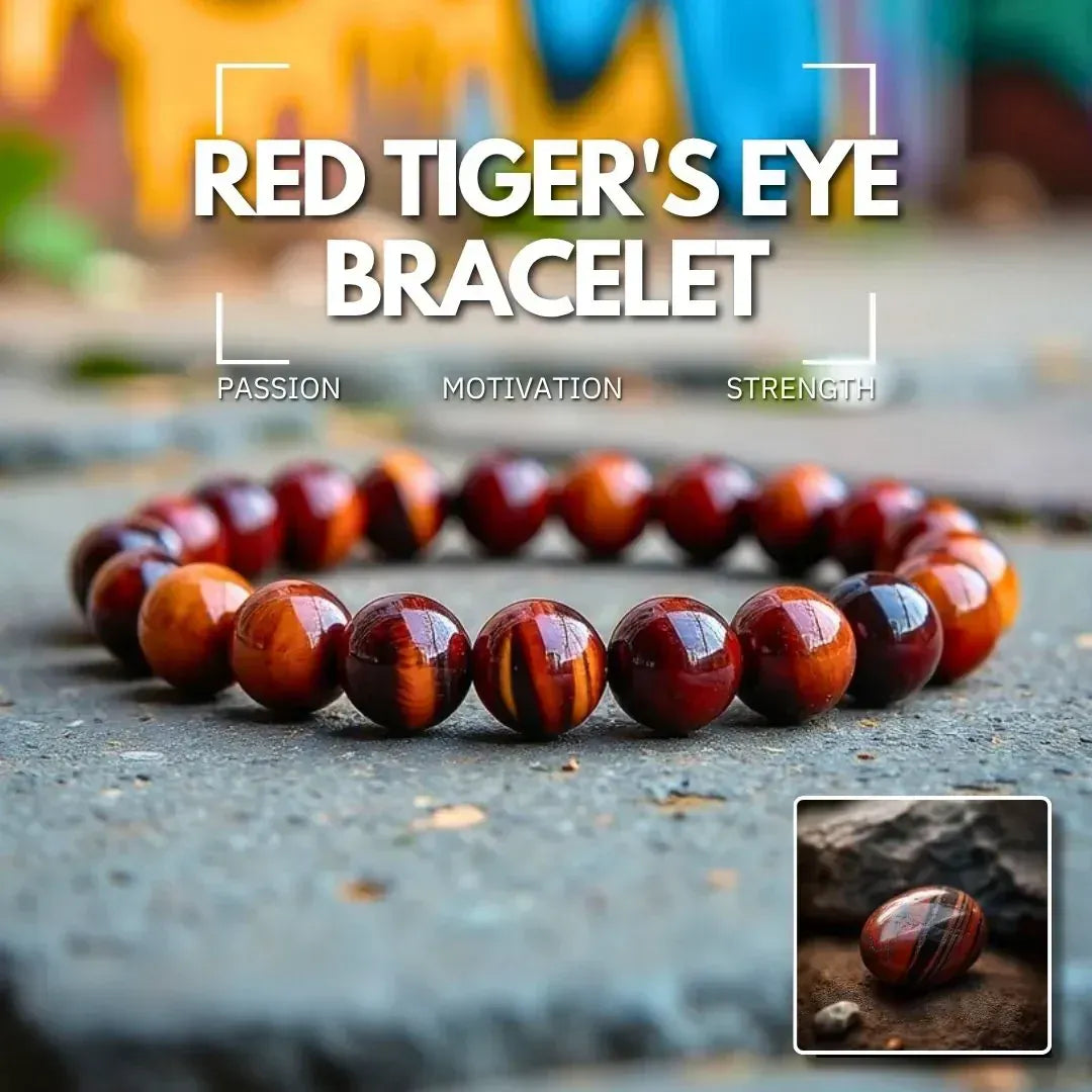 Red Tiger's Eye Bracelet - Passion, Motivation, Strength