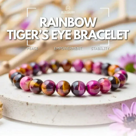 Rainbow Tiger's Eye Bracelet - Peace, Empowerment, Stability