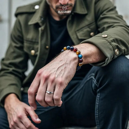 Trinity Tiger's Eye Bracelet - Courage, Confidence, Harmony