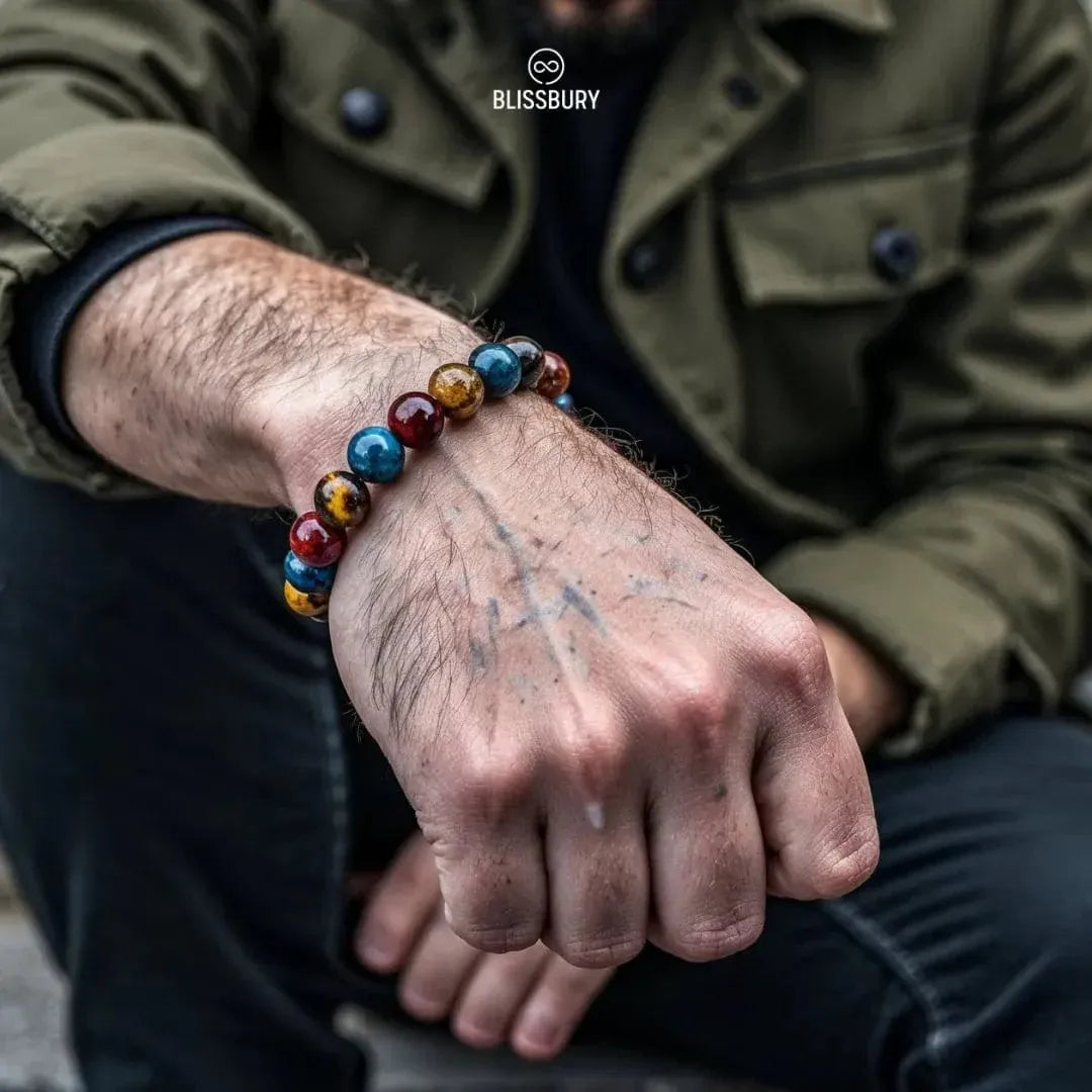 Trinity Tiger's Eye Bracelet - Courage, Confidence, Harmony