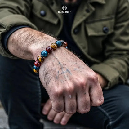 Trinity Tiger's Eye Bracelet - Courage, Confidence, Harmony